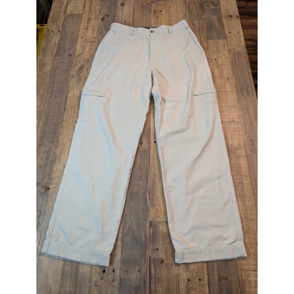 Tommy Hilfiger Cotton Zippered Cargo Pants Mens 32x32 Beige Vintage VTG Y2K